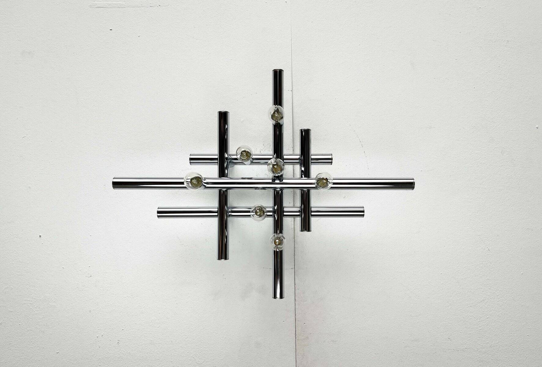 Mid-century Swiss space-age wall lamps or ceiling lights by Temde, 1960s.