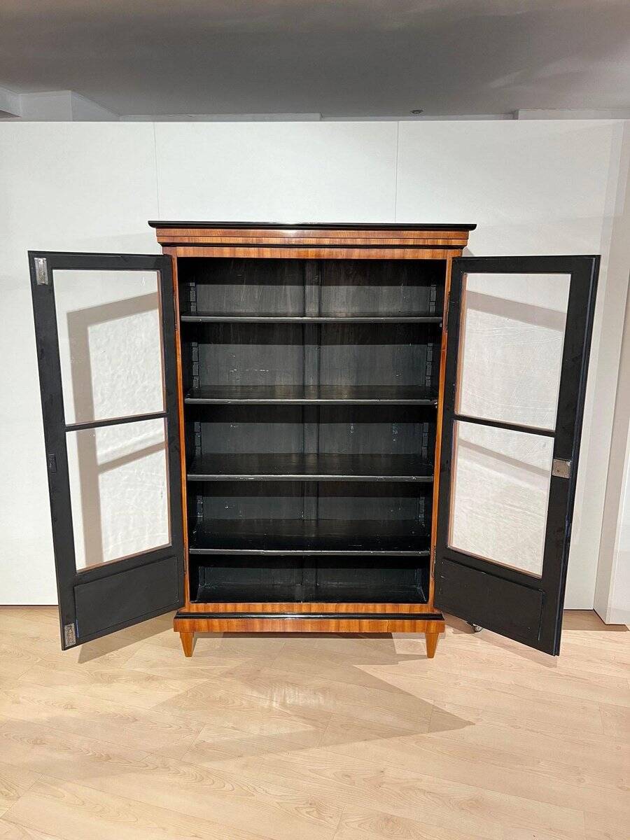 Biedermeier Bookcase, Cherry Veneer, South Germany 1820