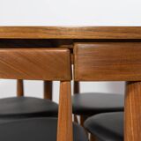 Mid-Century Teak Dining Table and Chairs Set by Hans Olsen for Frem Røjle,