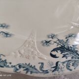 Round dish 2 in old earthenware from Longwy Lorrain model