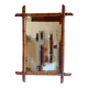 Mirror period 1950 wood beautiful imitation bamboo