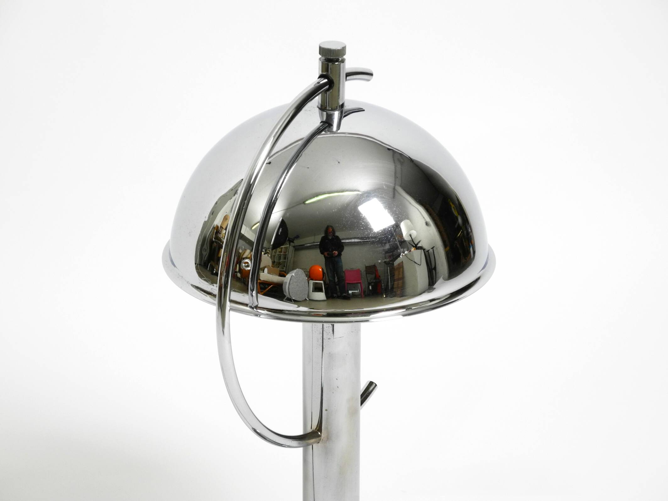 Large exceptional 1960s chrome table lamp by Gebrüder Cosack