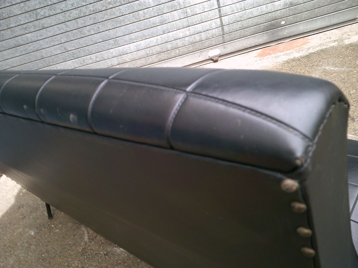 Vintage black skai sofa