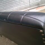 Vintage black skai sofa