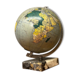 Luminous glass globe world map tripod maps Caride 1960