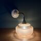 Yellow frosted glass vintage wall lamp shade