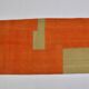 Couverture kilim vintage orange et verte, référence 3857