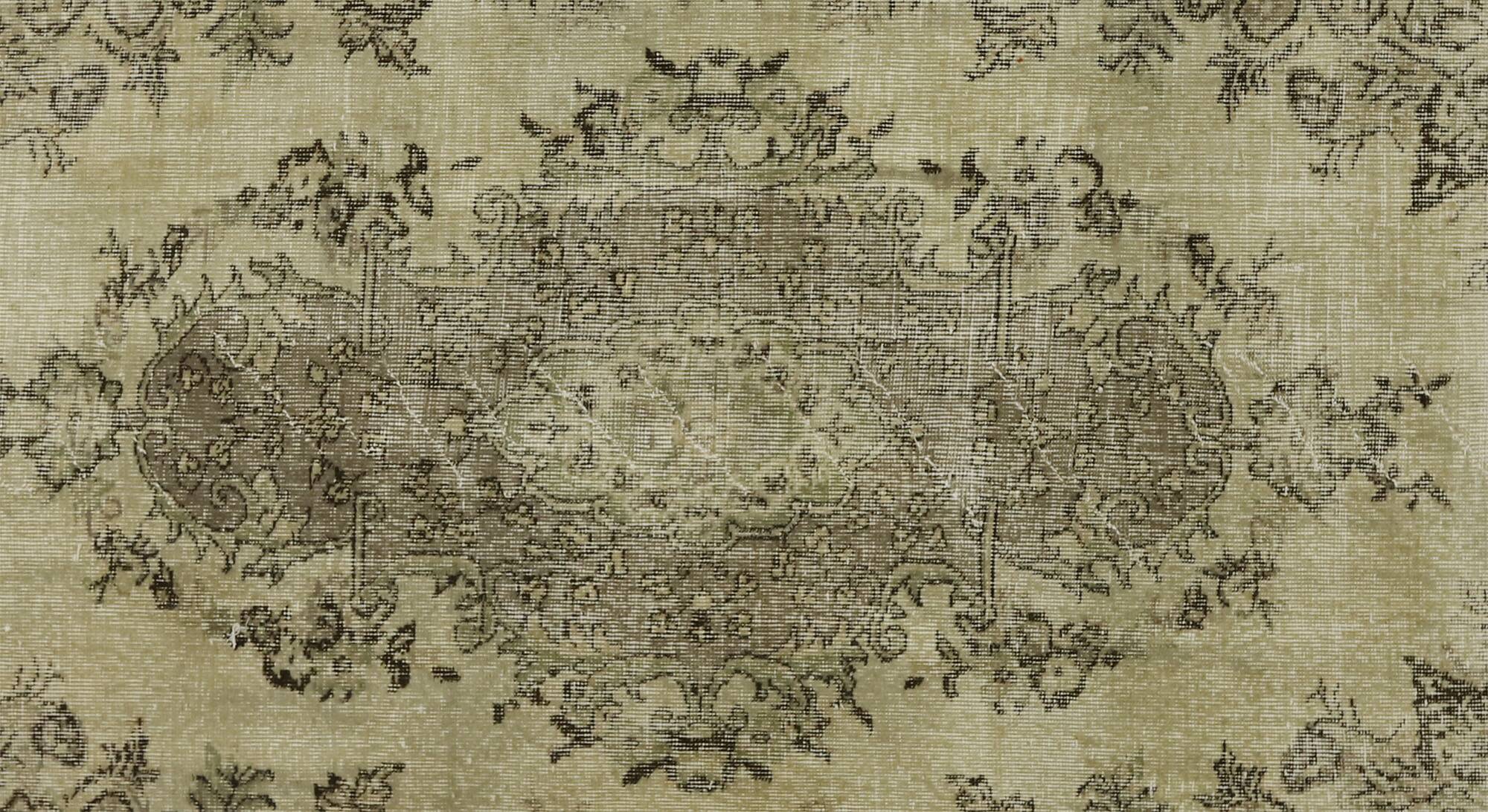 One-of-a-kind turkish handwoven vintage rug - rustic vintage charm 282x 164