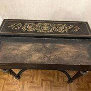 Napoleon III secretary with tiers - Blackened wood, enhanced with brass 19th century