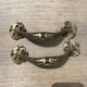 Pair of antique Art Nouveau brass handles