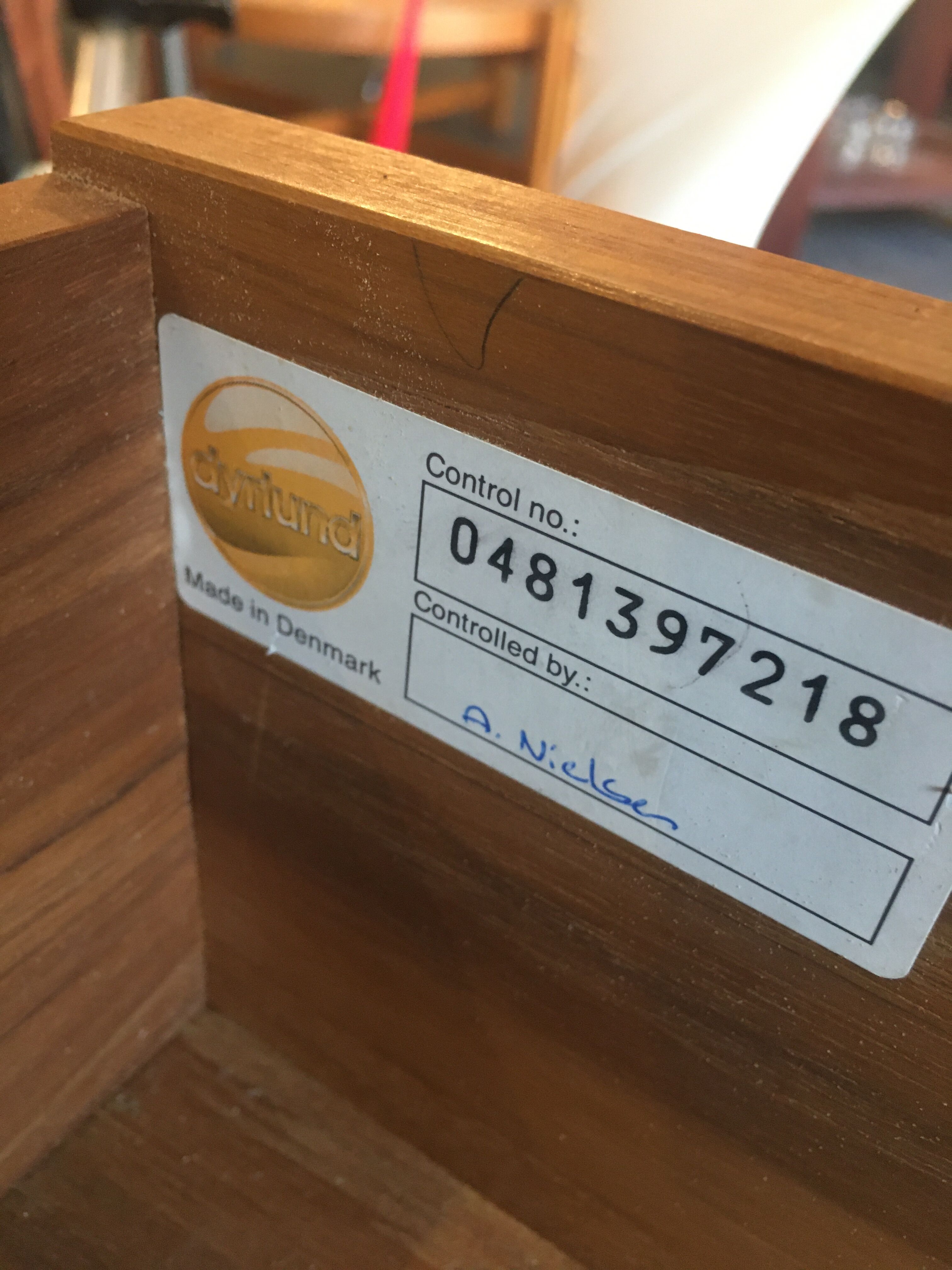 Secrétaire en teck, Dyrlund, circa 1960