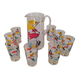 Vintage orangeade glass service