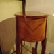 Louis XV style bedside table with varnished marquetry.