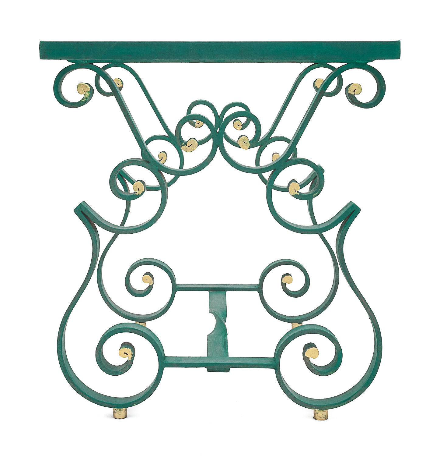 Wrought iron coffee table, Merceris, 1950