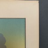 Lithograph by Henri Rivière The Sunset