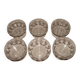 6 cut crystal cups from "Baccarat"