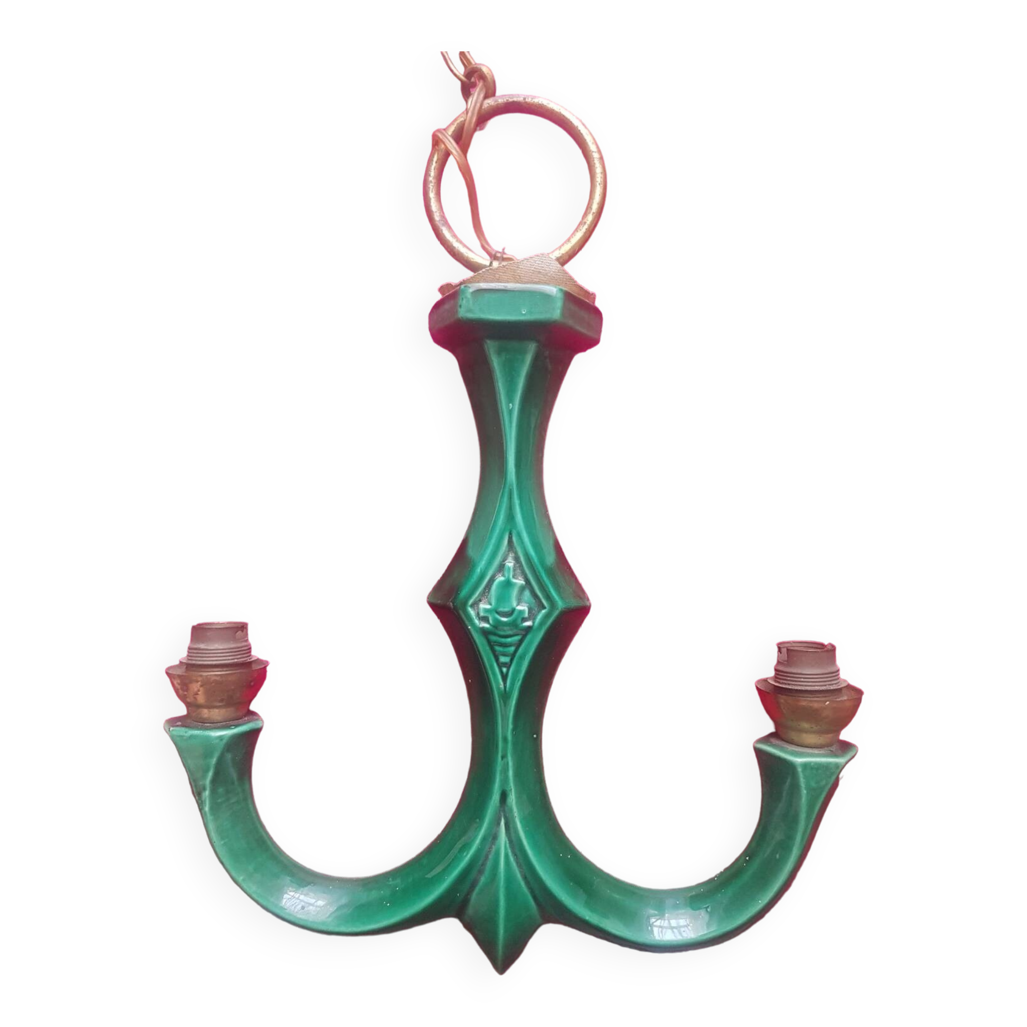 Vintage green pendant light