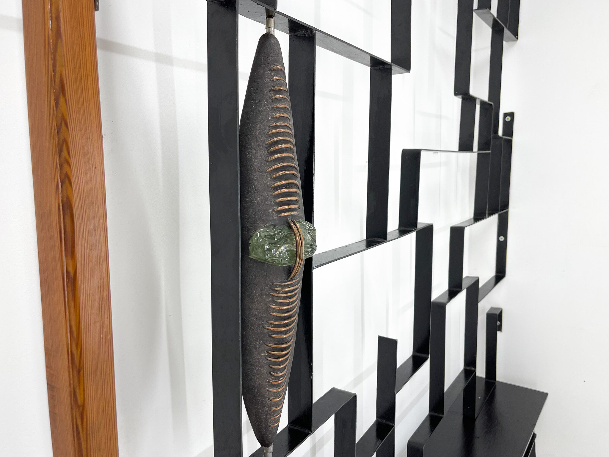1960's art wall unit or room divider with sculpture by Jelínek