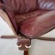 Chaises Falcon à ailes et dossier haut en cuir Sigurd Resell vintage rétro