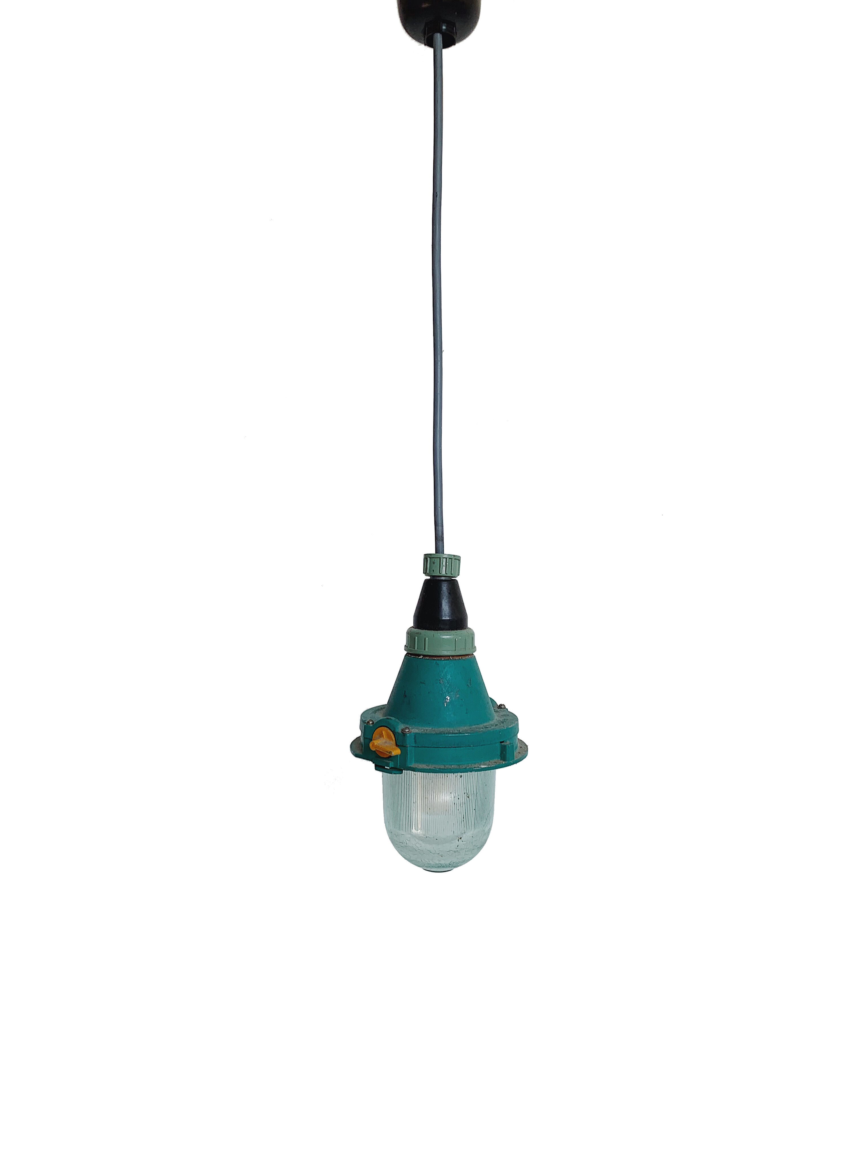 Soviet industrial suspension lamp