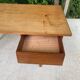 1940s Scandinavian wooden desk with 4 drawers and spindle legs