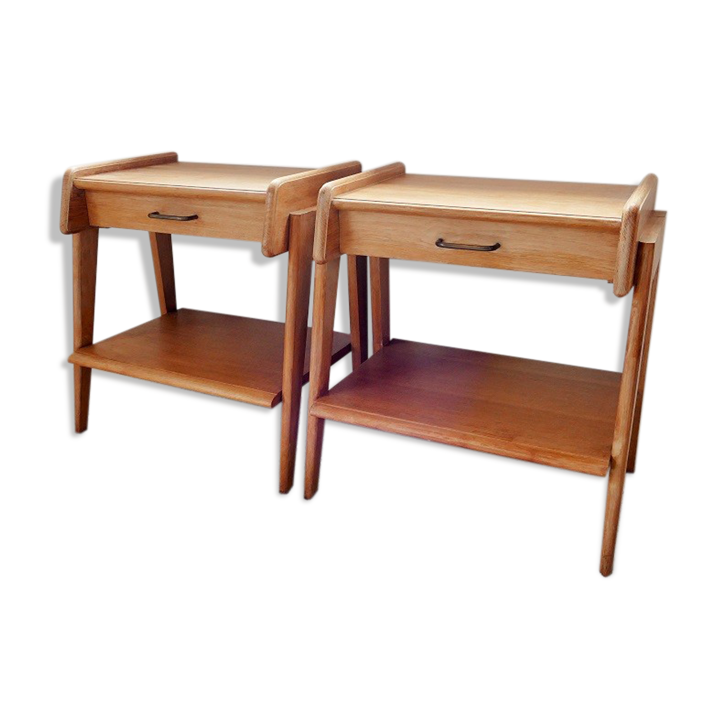 Pair of oak bedsides