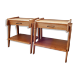 Pair of oak bedsides