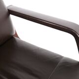 Pair of leather visitor armchairs by Eugen Schmidt