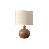 Stoneware and woven jute lamp