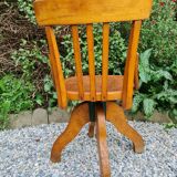 Vintage wood swivel office chair