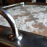 Christian Dior stainless steel/resin and lace serving tray