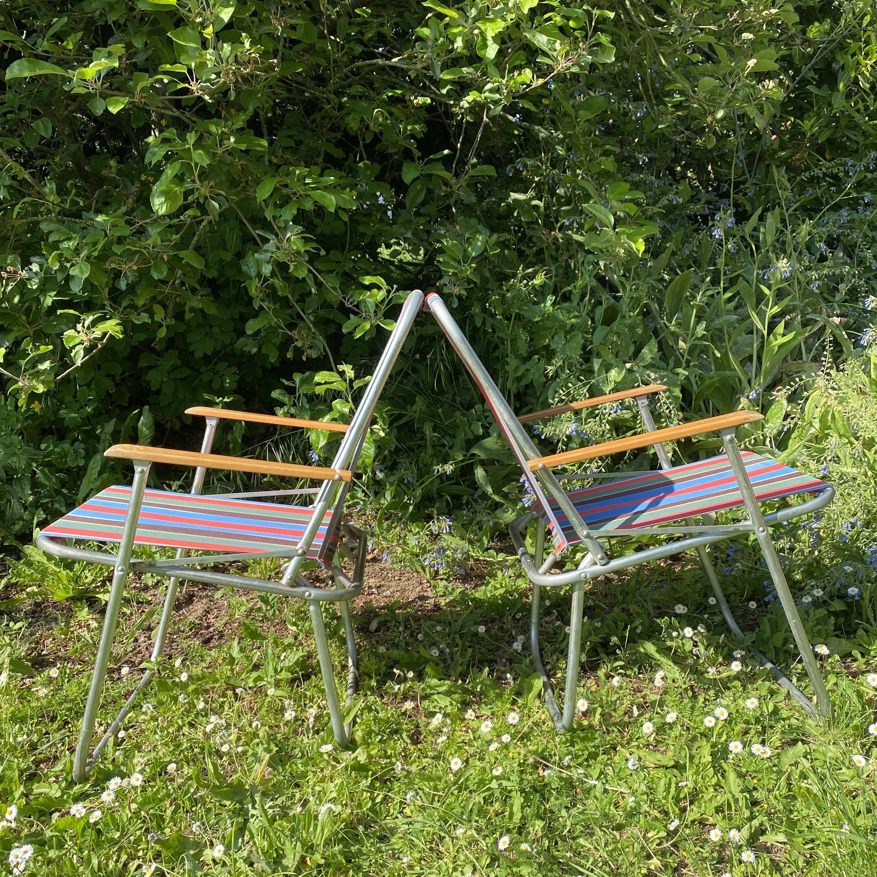 Foldable camping chairs 60s