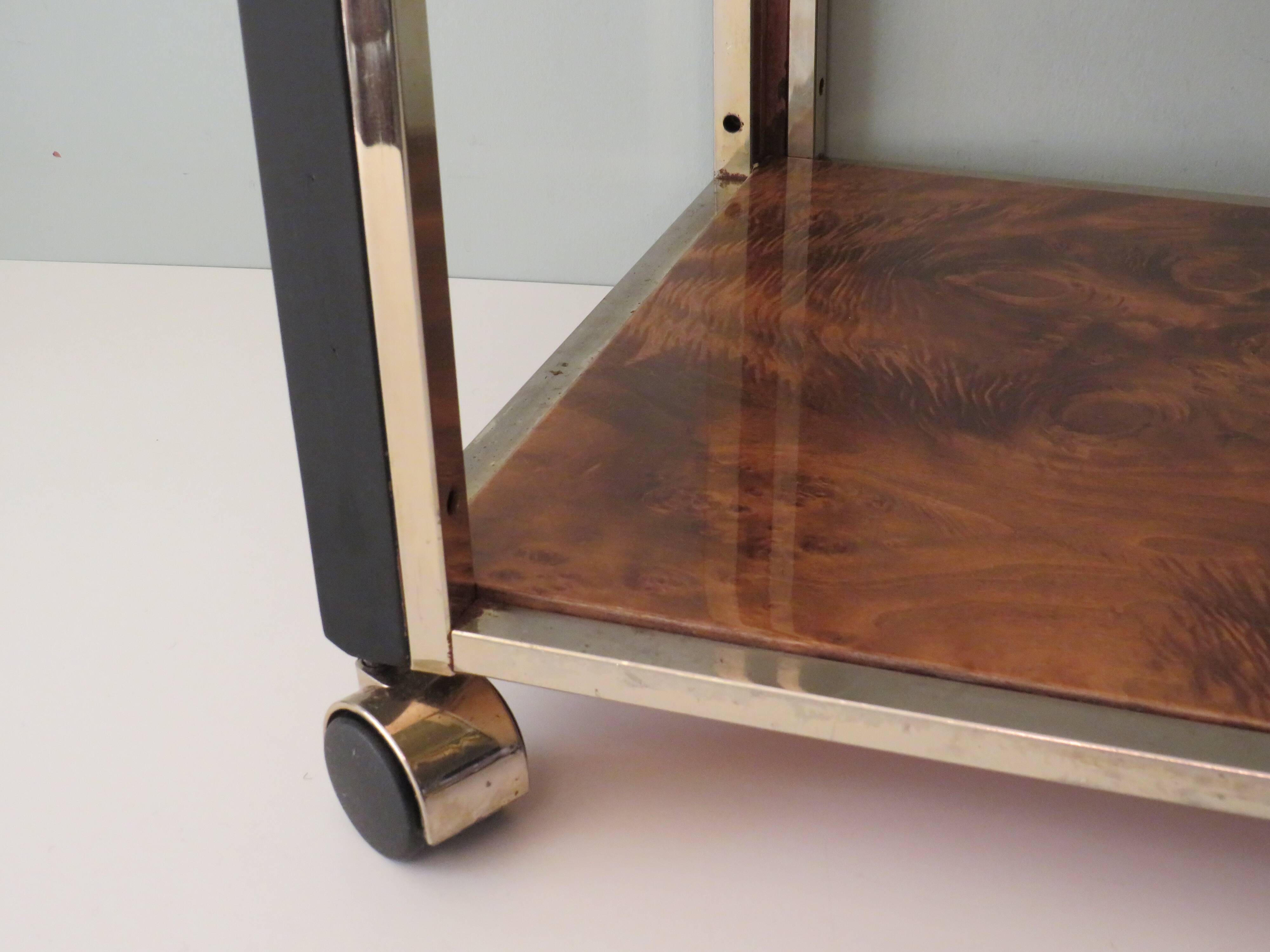 Vintage Italian beverage cart in the style of Romeo Rega, 1970