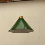 Old enamelled sheet metal lamp