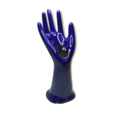 Vintage blue ceramic hand