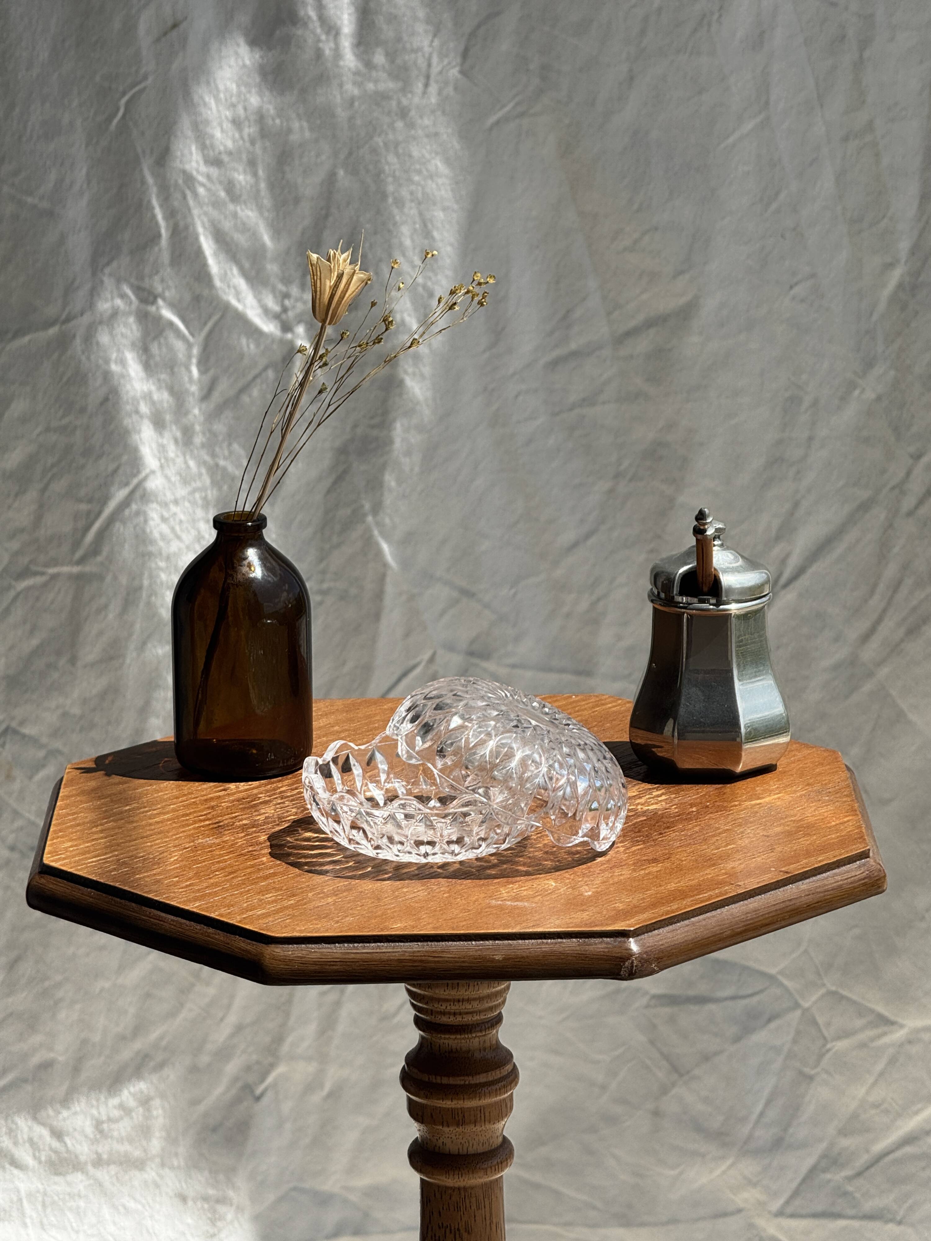 Small glass candy box Cristal d'Arques France