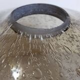 Vintage bubble-blown glass ball vase from riom france