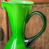 Empoli glass vase/carafe/ewer, 1960s