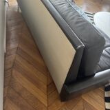 Banquette cuir noir  60's