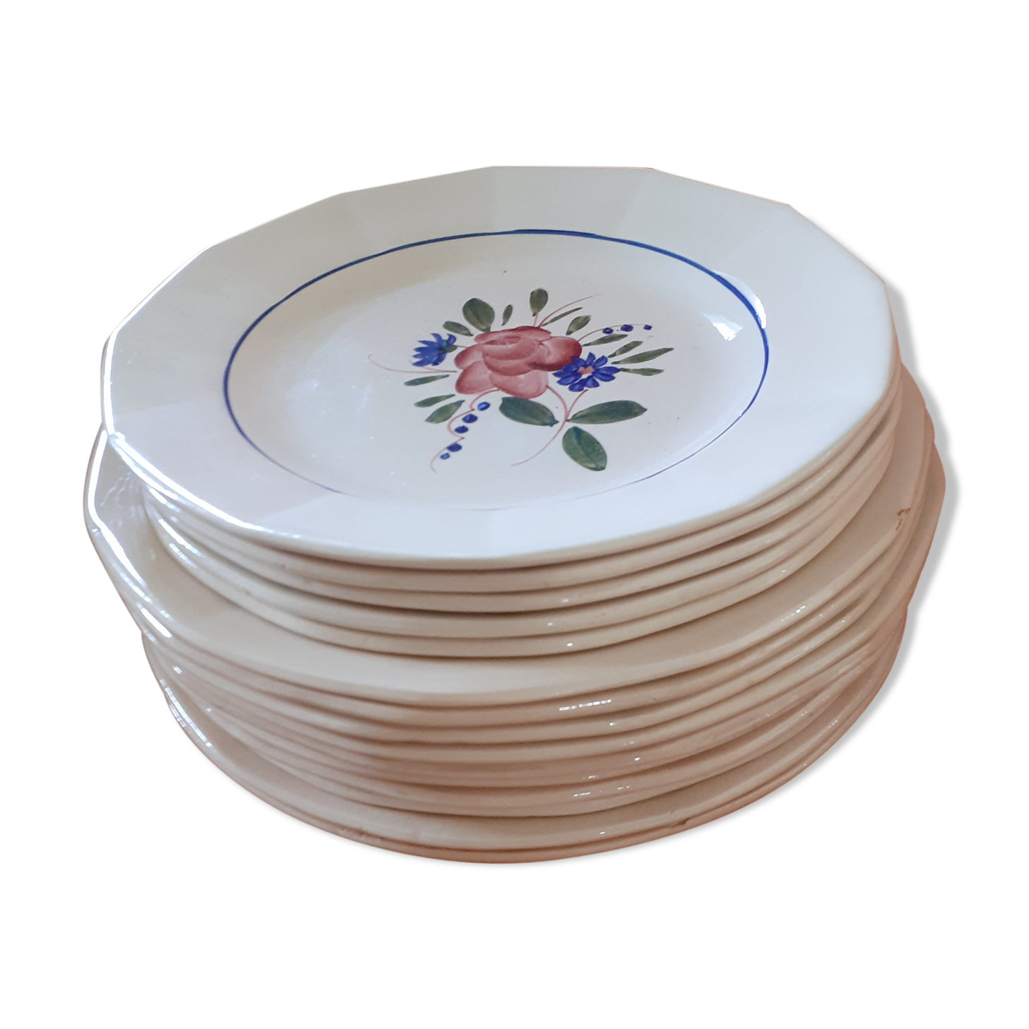 Lot of 15 Sarreguemines Digoin France plates