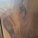 Low cherry wood sideboard with 1 drawer and 2 doors