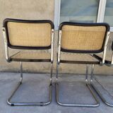 Set of 4 Marcel Breuer chairs model B32 in cane