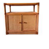 Buffet en rotin et cannage vintage