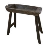 Brutalist solid wood console