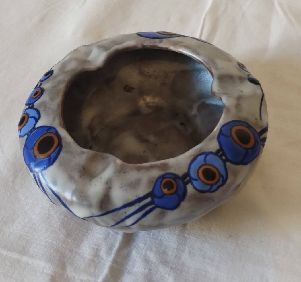 Antique ceramic ashtray by "Louis Dage"