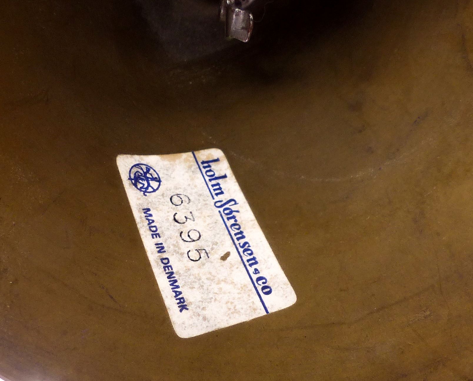 Brutalist brass pendant lamp Svend Aage Holm Sørensen 1960