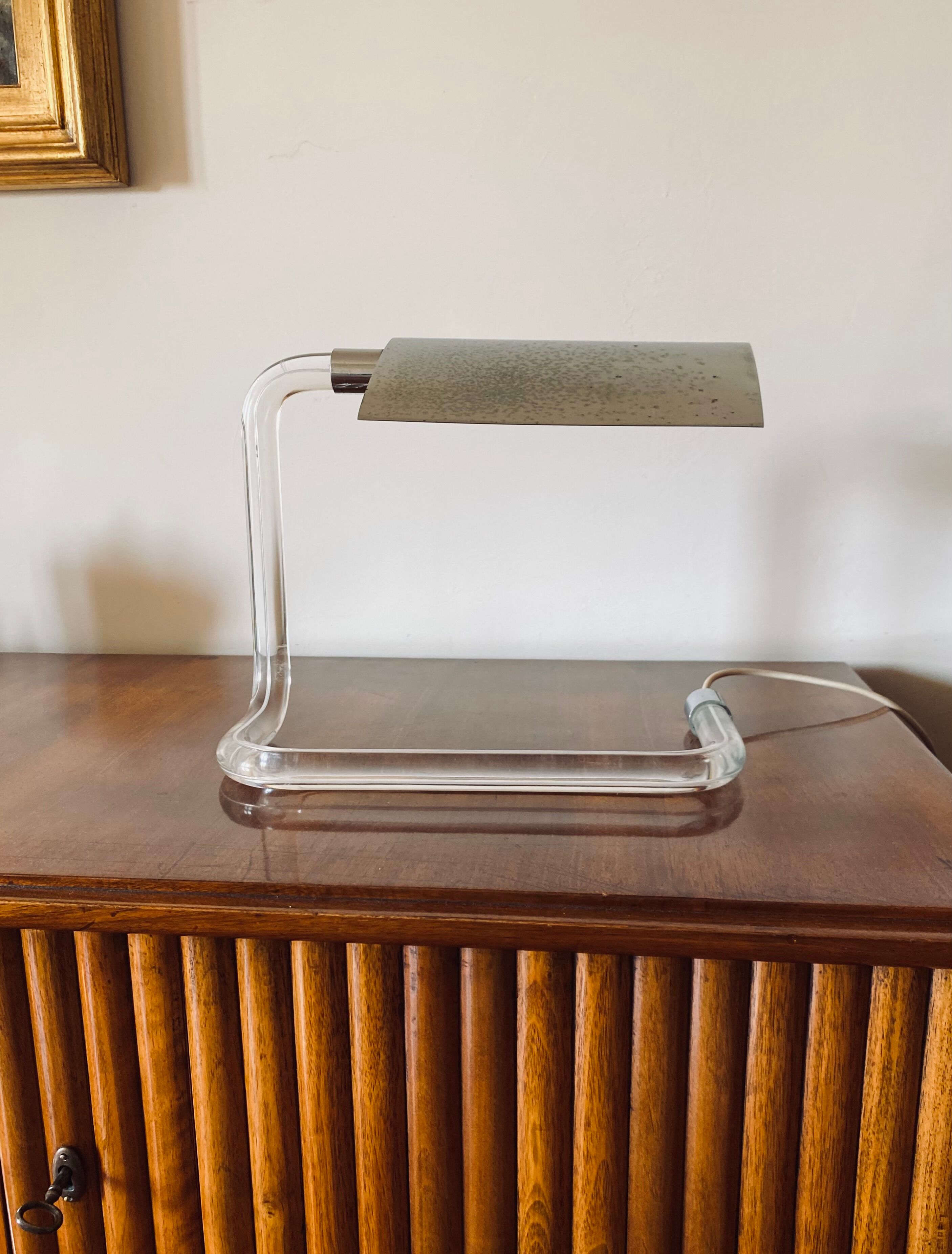 Peter hamburger, crylicord modernist crylicord desk lamp, knoll international, 1960s