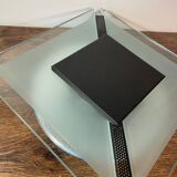 Pair of vintage design metal and glass wall lights