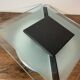 Pair of vintage design metal and glass wall lights