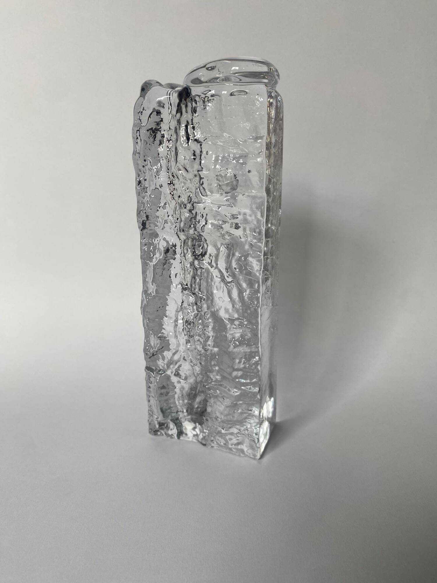 Frosted glass vase from the 1970s